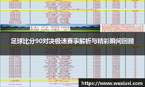 足球比分90对决极速赛事解析与精彩瞬间回顾